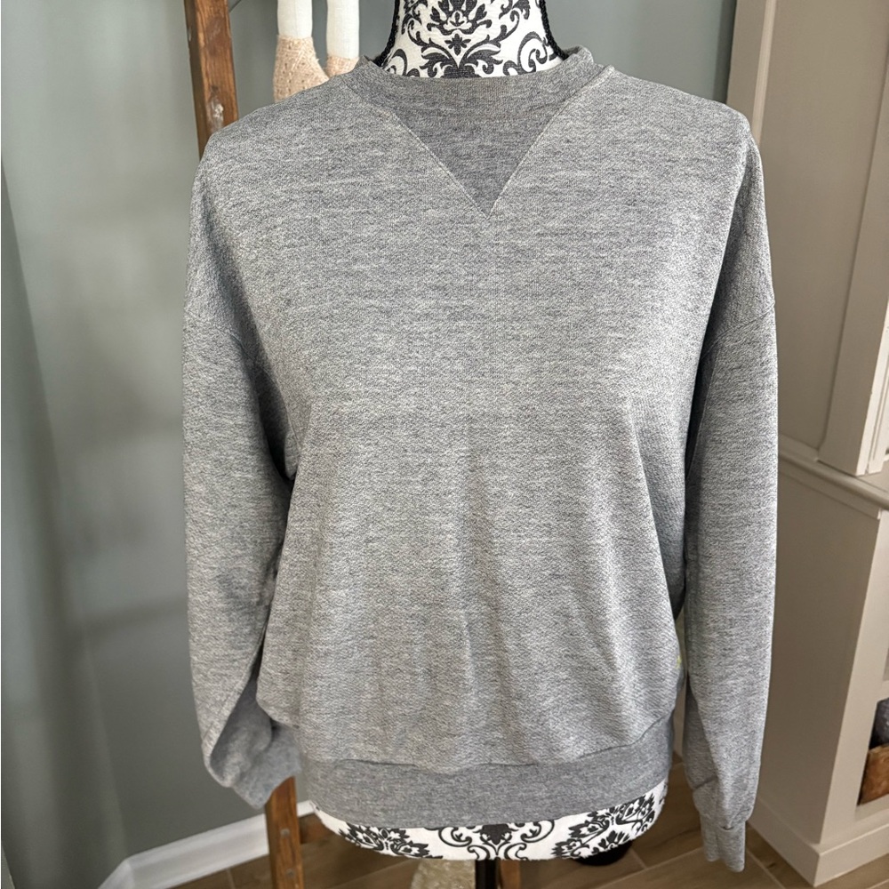 adidas Women's Heather Gray Crew Neck Sweatshirt